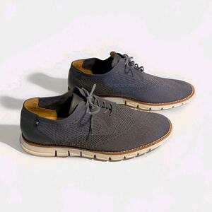 Men's Nautica Size 12 Gray Lightweight Knit Textile Lace Up Oxford’s Wrenwood